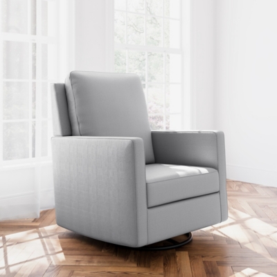 Storkcraft Calabasas Swivel Glider, Fog, rollover