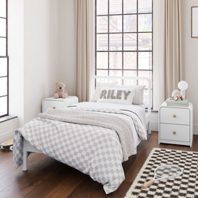 Storkcraft Next Porto Twin Bed, White, rollover