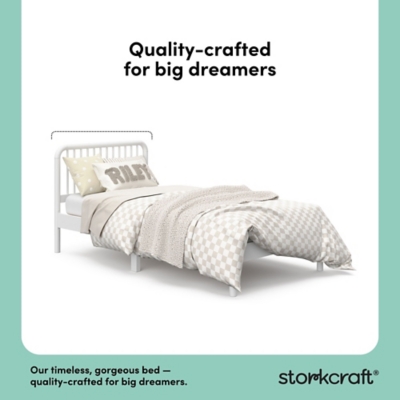 Storkcraft Next Porto Twin Bed, White, large