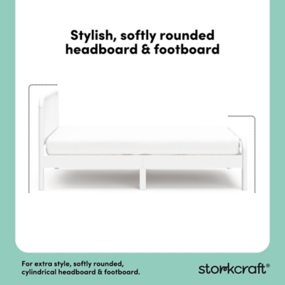 Storkcraft Next Porto Twin Bed, White, large