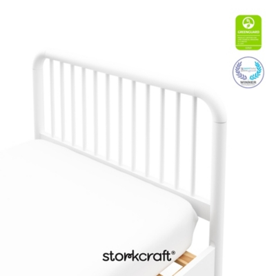 Storkcraft Next Porto Twin Bed, White, large