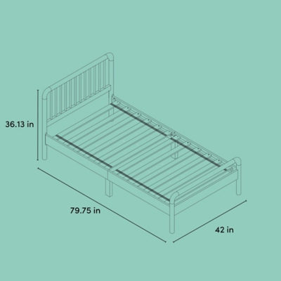 Storkcraft Next Porto Twin Bed, White, large