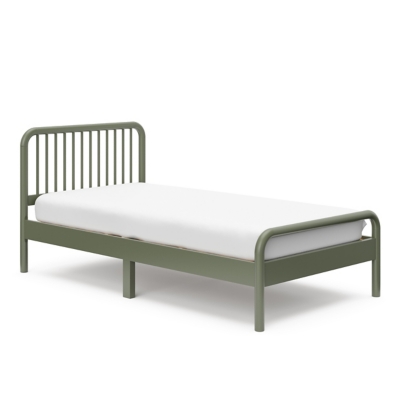 Storkcraft Next Porto Twin Bed, Olive, grid