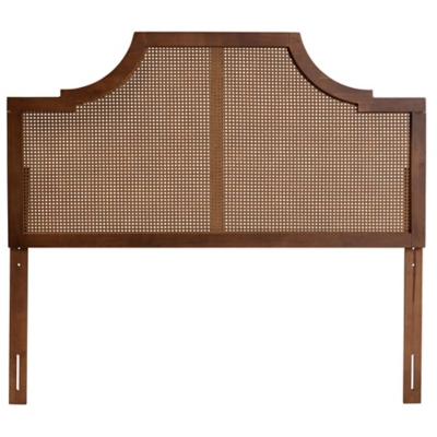 Baxton Studio Risha Panel Headboard, Walnut Brown, large