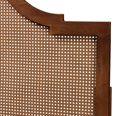 Baxton Studio Risha Panel Headboard, Walnut Brown, large