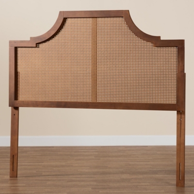 Baxton Studio Risha Panel Headboard, Walnut Brown, large