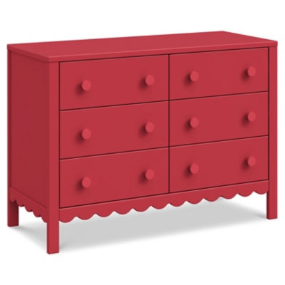 daVinci Sammy Scallop 6-Drawer Dresser, Strawberry Red, large