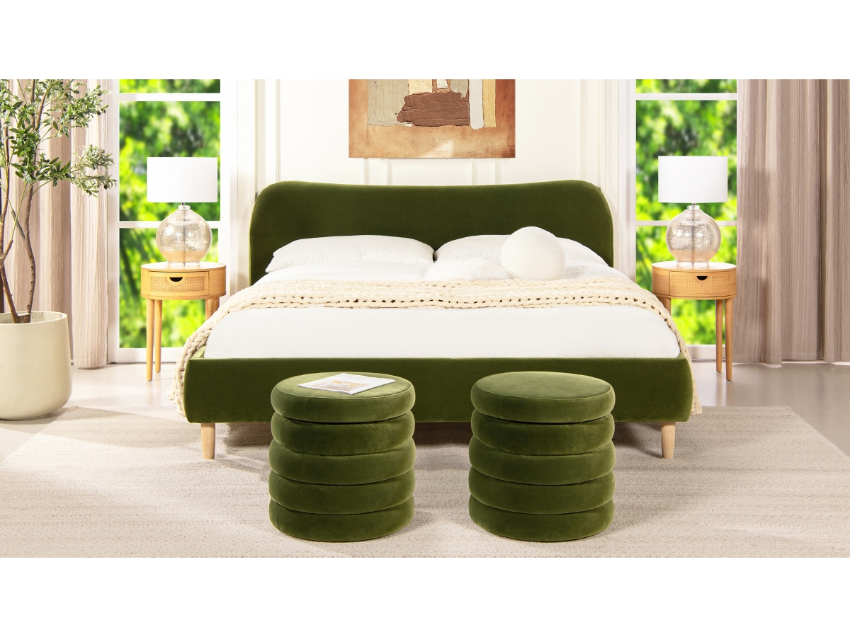 Jennifer Taylor Home Roman King Upholstered Platform Bed