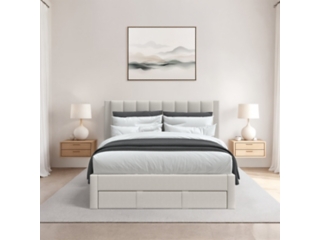 CorLiving Full Tufted Bed with Storage