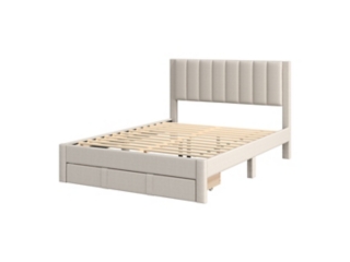 CorLiving Full Tufted Bed with Storage