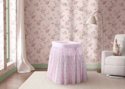 Delta Children Flora Gliding Bassinet, , rollover