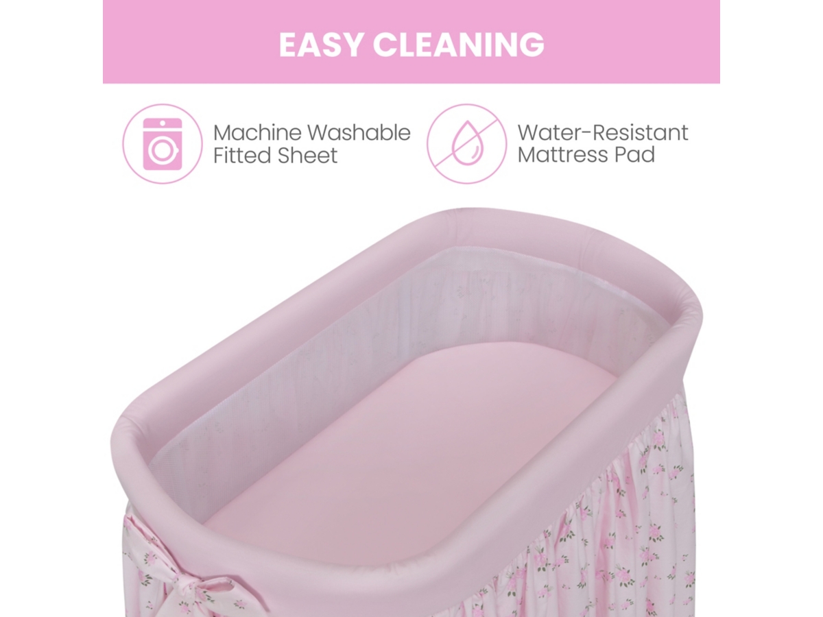 Delta Children Flora Gliding Bassinet Ashley