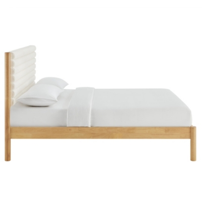 Modway Olea Queen Boucle Channel Tufted Platform Bed