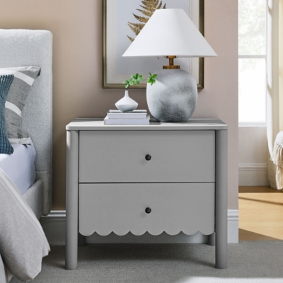 Modway Emmeline Scalloped 25&quot; 2 Drawer Nightstand