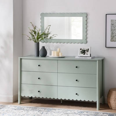 Modway Emmeline Scalloped 59&quot; 6 Drawer Dresser
