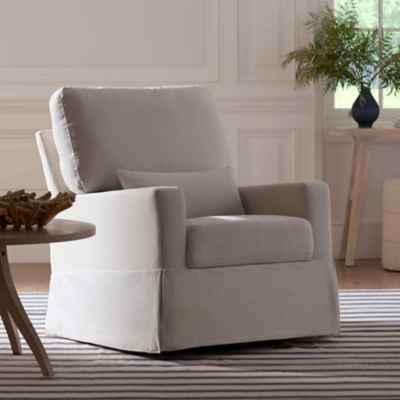 Namesake Crawford Pillowback Comfort Glider, Fog Chatham, rollover