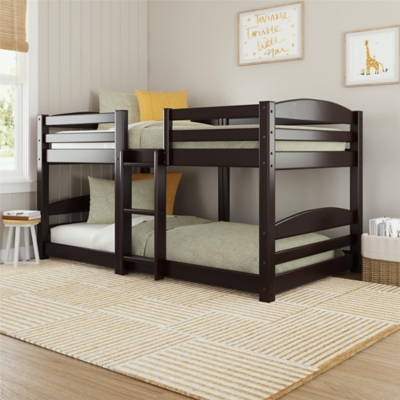 DHP Birley Twin over Twin Bunk Bed, Espresso, rollover