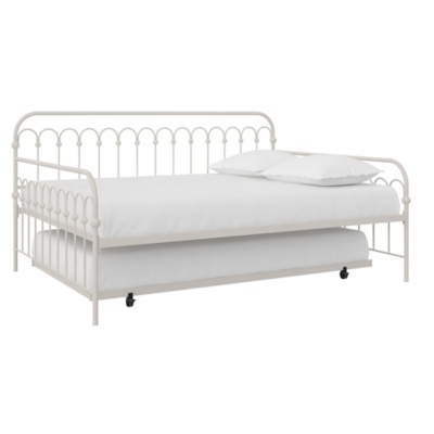 Novogratz Bright Pop Full Daybed with Trundle Bed, Off White, large