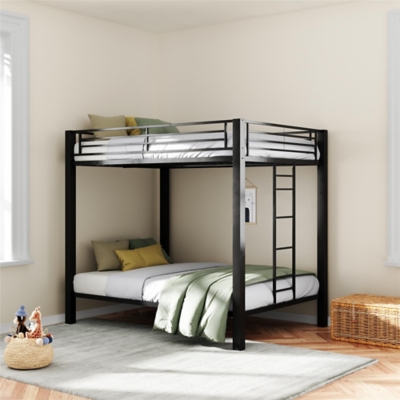 RealRooms Burleigh Full over Full Metal Bunk Bed, , rollover
