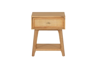 Manhattan Comfort Sheridan Cane 1-Drawer Nightstand | Ashley