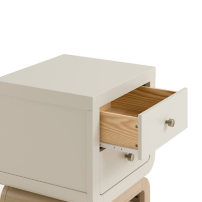 Front-right view with drawer slightly open