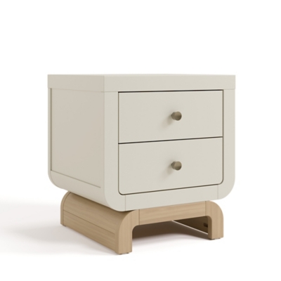 Open drawer showing interior of nightstand