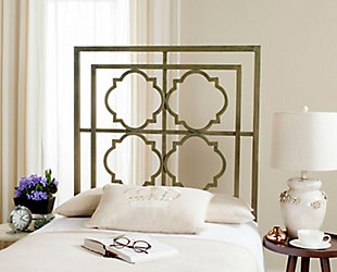 Kory Twin Metal Headboard, French Silver Finish, rollover