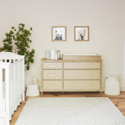 White dresser with outlet changing table