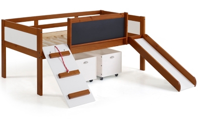 Donco Kids Twin Low Loft Art Play With Storage, , large