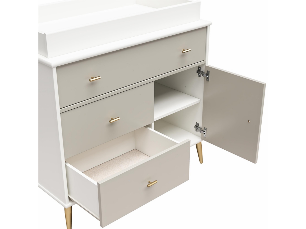 Little Seeds Valentina 3 Drawer And 1 Door Convertible Dresser and Changing Table Ashley