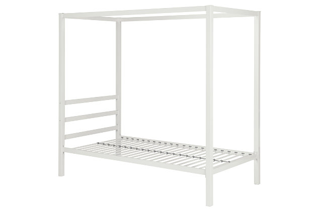Modern Metal Canopy Twin Bed Ashley, Dhp Canopy Metal Bed Twin Pink