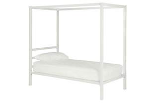Modern Metal Canopy Twin Bed, , large