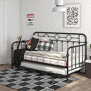 Little Seeds Willow Metal Twin Trundle Daybed, , rollover