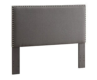 Contempo Full/Queen Upholstered Headboard, Charcoal, large