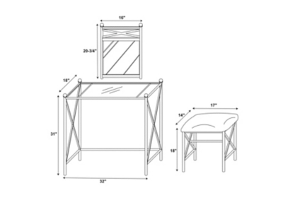 Shor Mission Hills Vanity Set Ashley Furniture Homestore