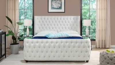 Jennifer Taylor Brooklyn King Tufted Panel Bed - Thumbnail 2