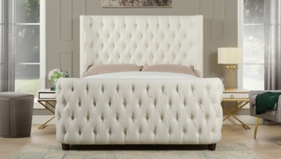 B6000583CN Jennifer Taylor Brooklyn Queen Tufted Panel Bed, A sku B6000583CN