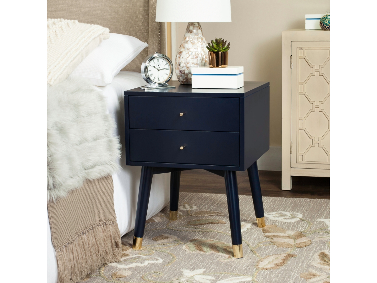 Lyla Mid Century Gold Cap Nightstand | Ashley