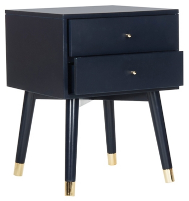 Lyla Mid Century Gold Cap Nightstand | Ashley