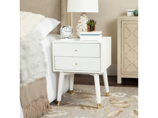 Lyla Mid Century Gold Cap Nightstand
