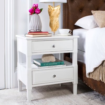 Jenson Two Drawer Night Stand, White, large