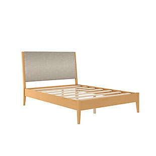 Atwater Living Willa Queen Upholstered Bed, Beige, large