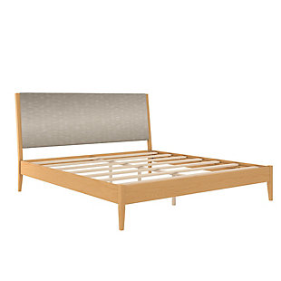 Atwater Living Willa King Upholstered Bed, Beige, large