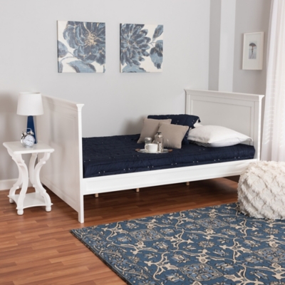 Baxton Studio Ceri White Finished Wood Twin Daybed