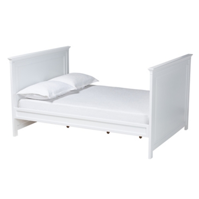Baxton Studio Ceri White Finished Wood Twin Daybed, White, large