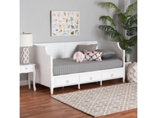 Baxton Studio Lowri 3-Drawer Daybed