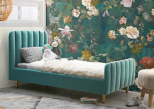 Gatsby Upholstery Toddler Bed, Sea Foam, rollover
