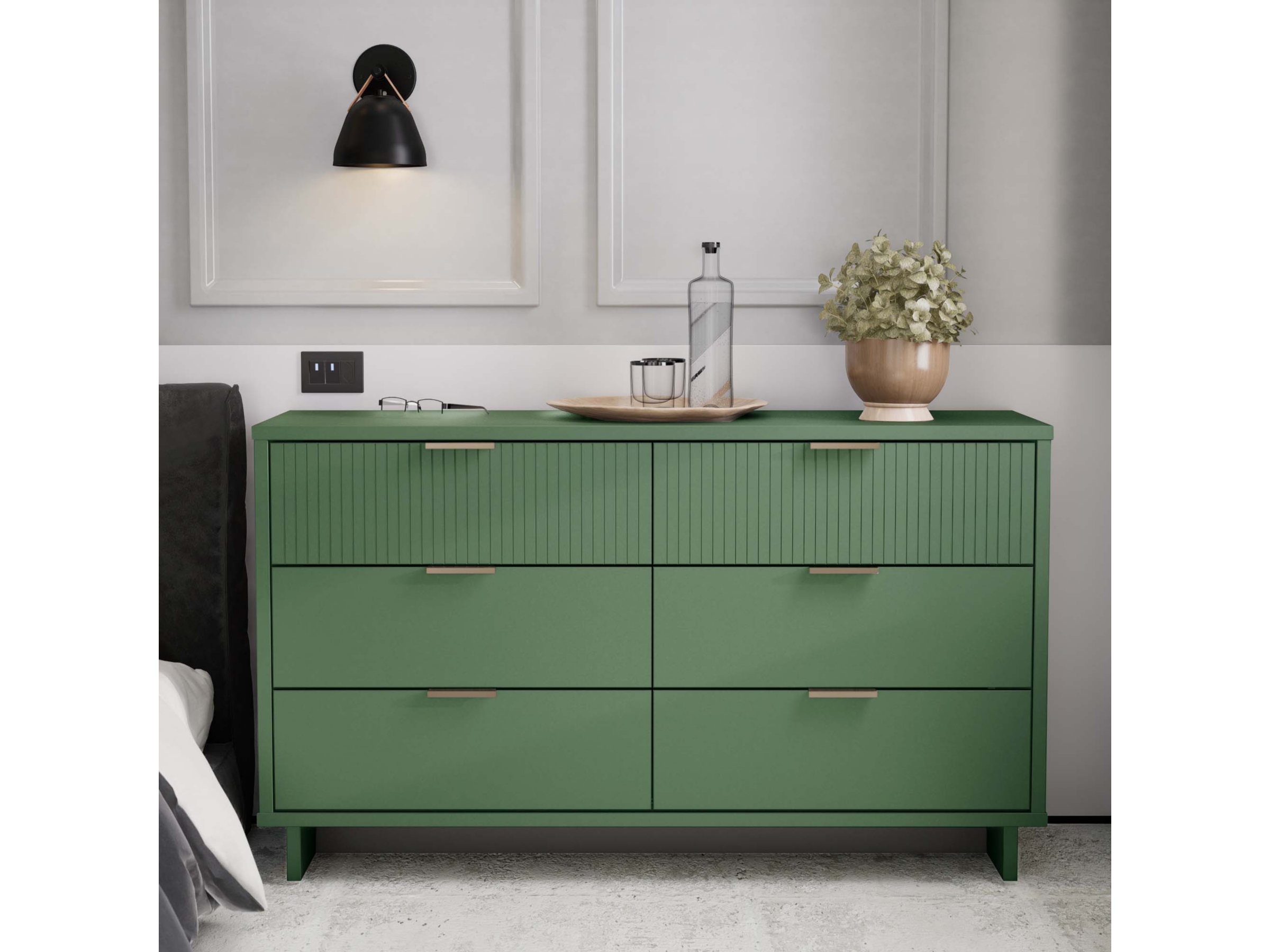 Manhattan Comfort 55" 6 Drawer Dresser | Ashley