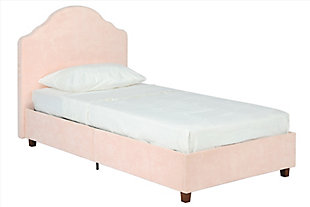 Savvi Twin Upholstered Bed, Pink, large