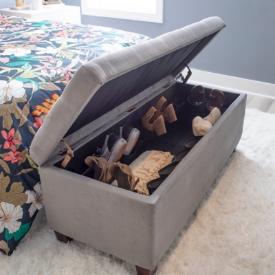 Shoe storage online ottoman